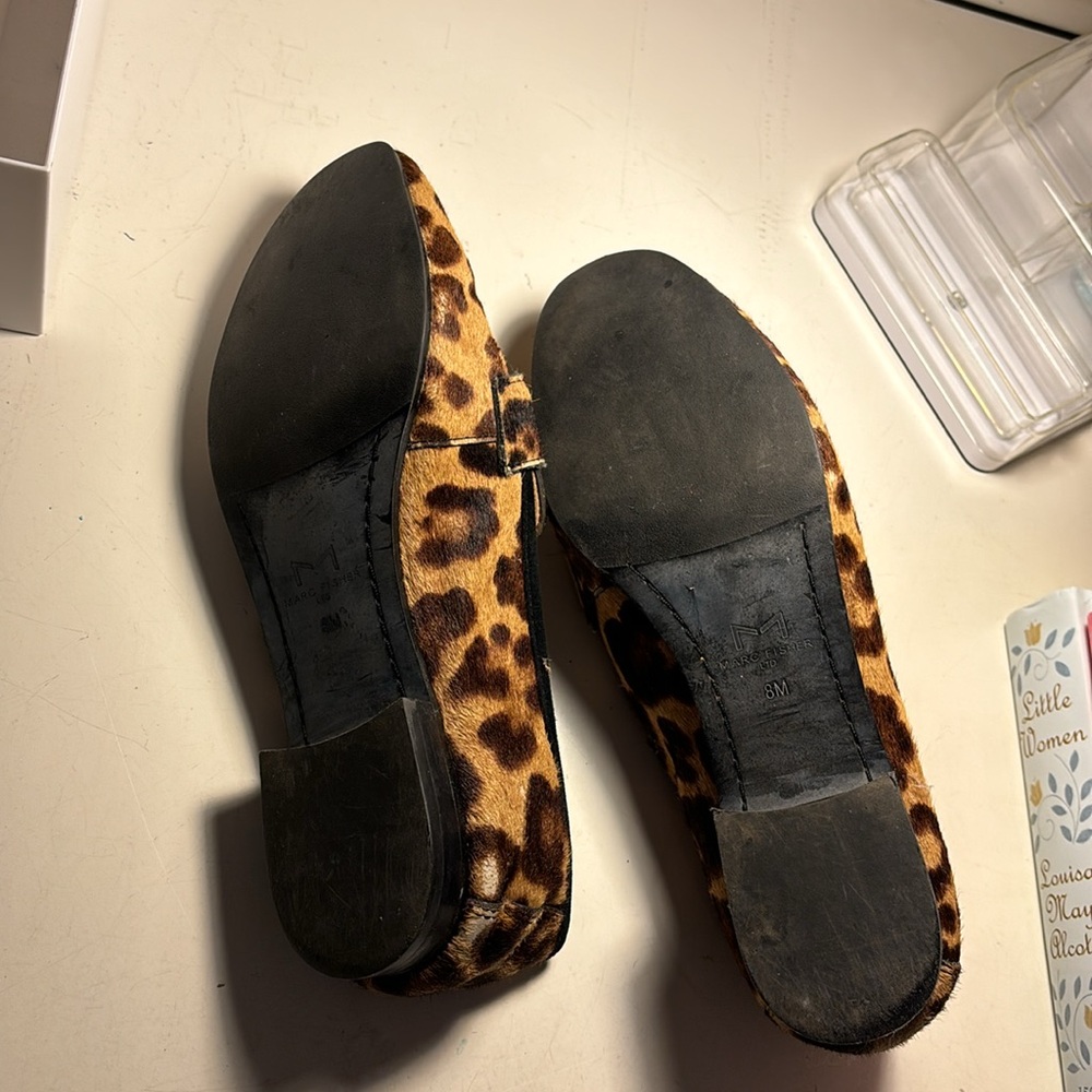 Marc Fisher leopard print calf hair loafers - Picture 3 of 7